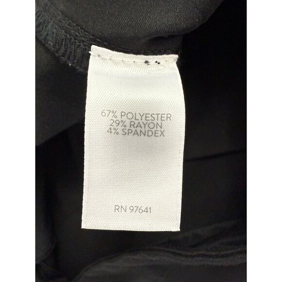 J Jill Black Chino Pants Polyester Rayon Spandex Elastic Waistband Women's 16 P - Picture 4 of 10